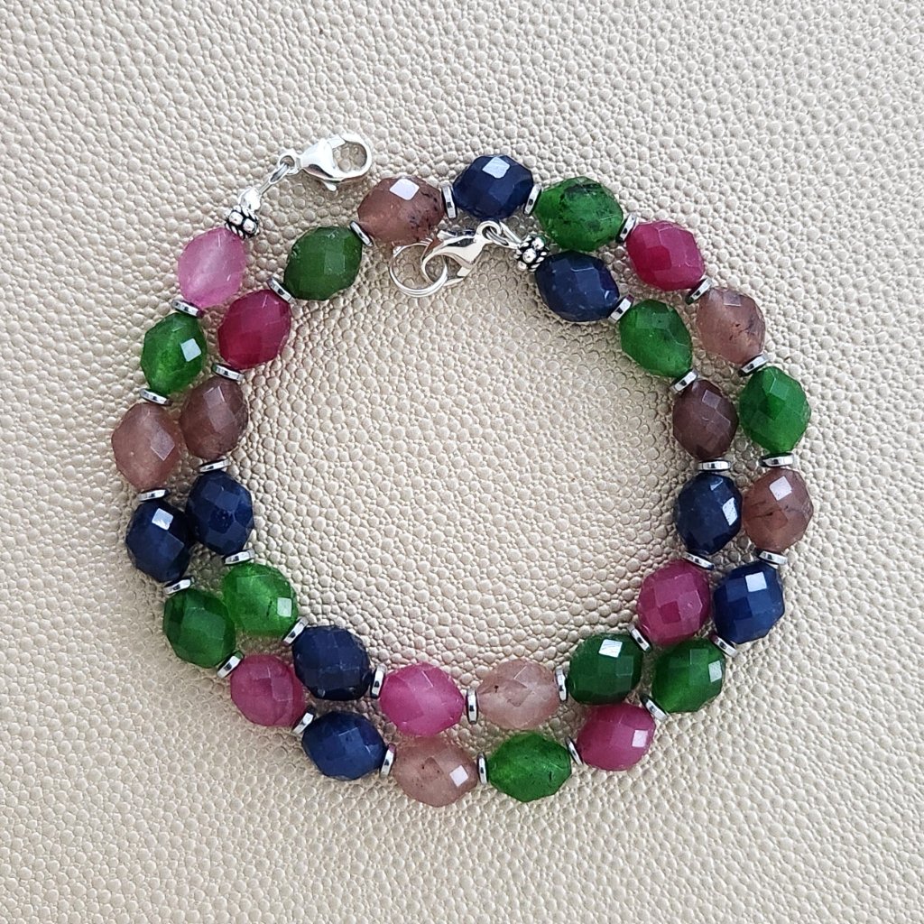 Midnight Rituals Multicolor Jade Necklace--15.75